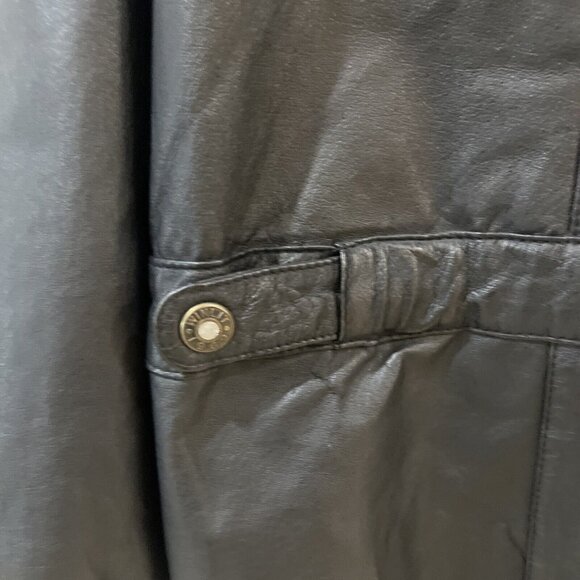 Authentic Winlit Vintage Small Black Leather Jacket/Coat Leather - Picture 11 of 16